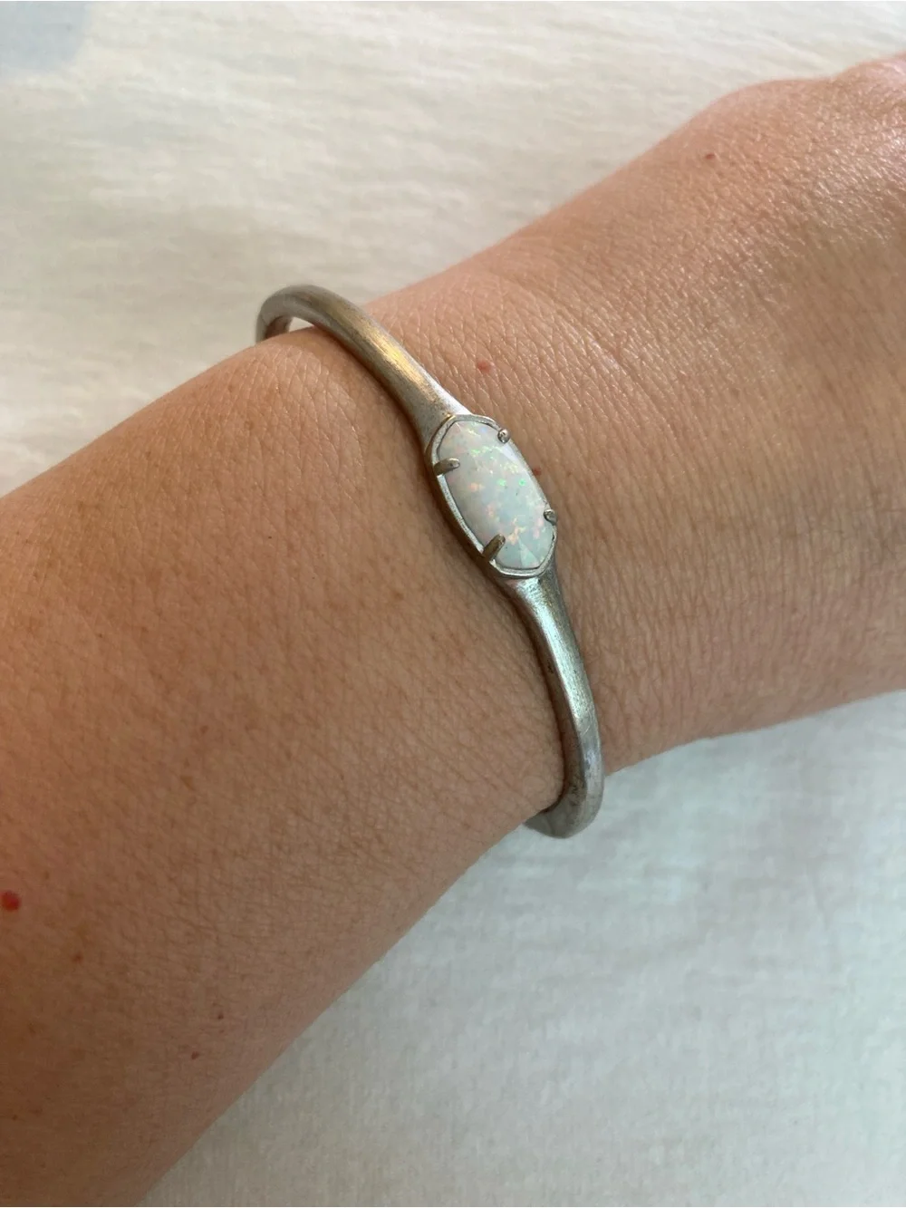 Kendra Scott Hinged Bracelet with Faux Opal Stone